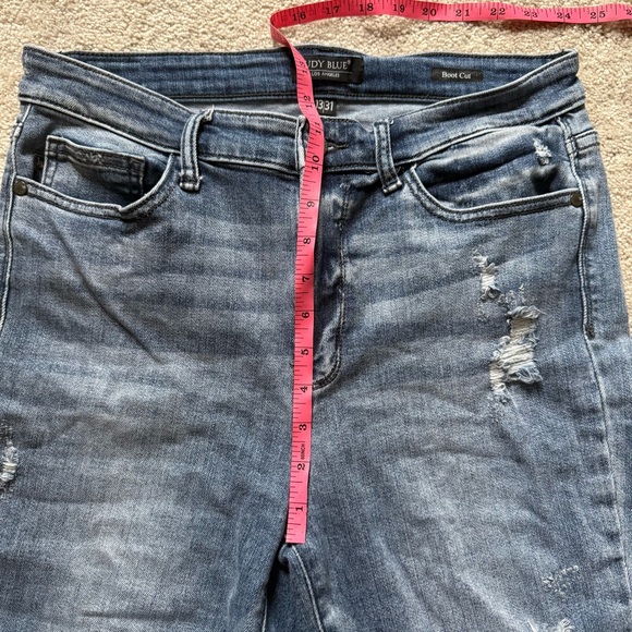 Judy Blue High Rise Distressed Boot Cut Jeans Soze 13/31 - JB83405MD - Picture 5 of 7